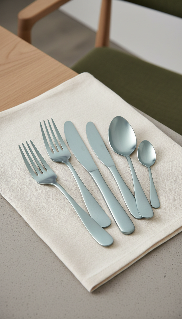 Brushed Metal Cutlery Set